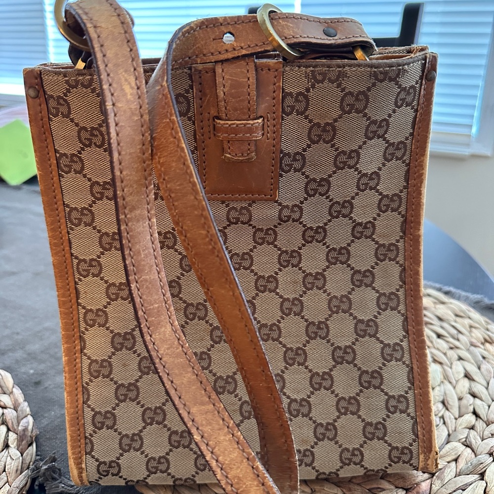 Gucci Brown Monogram Shoulder Bag
